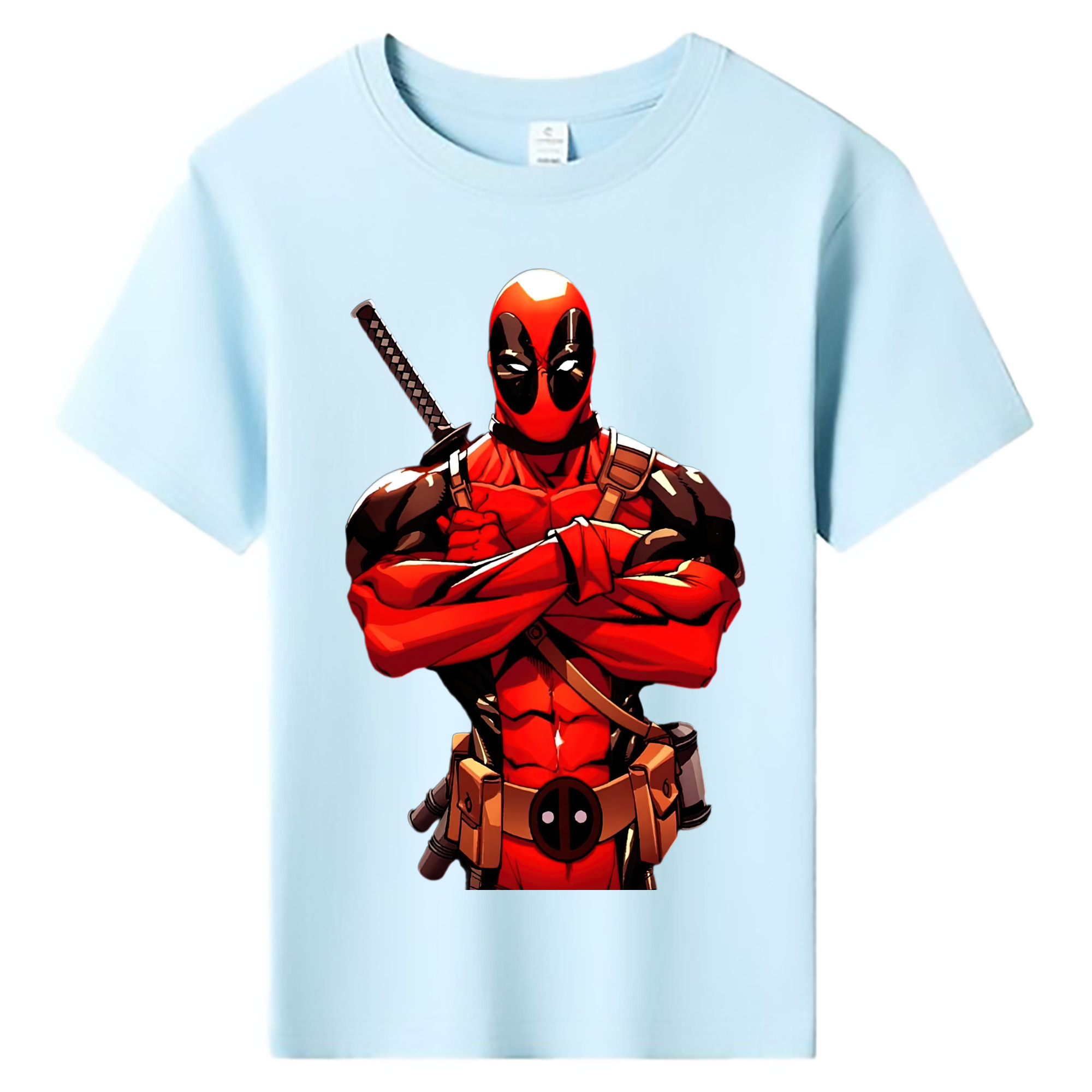 （画像用） Deadpool デッドプール 綿100％キッズTシャツ（フロントプリント）